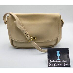 Vintage Coach Women's Bone Leather City Bag 9790 Crossbody Shoulder Bag 2419